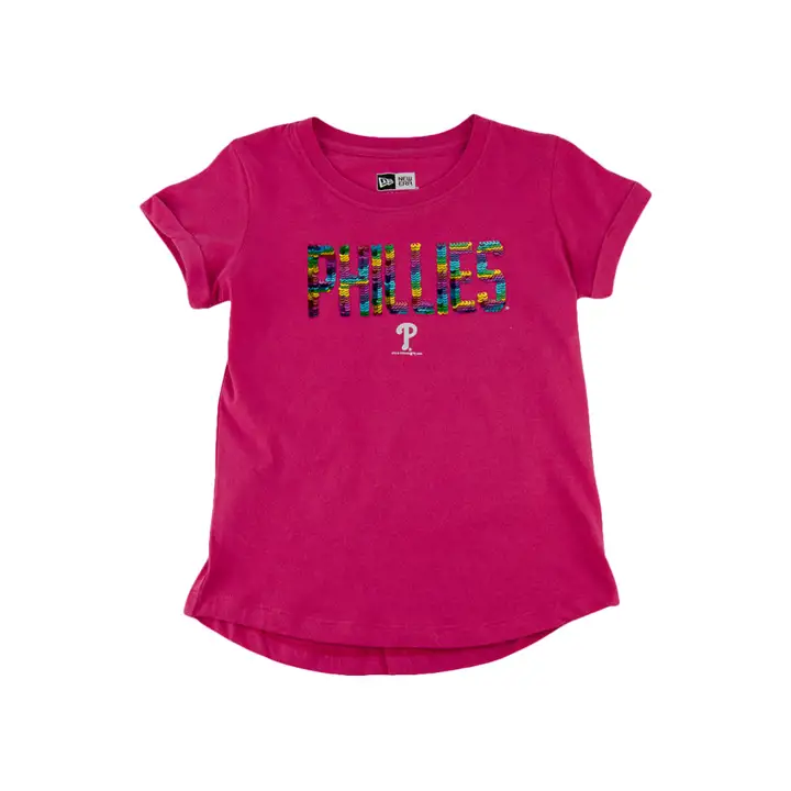 T-shirt à sequins réversibles pour filles MLB Philadelphia Phillies 20