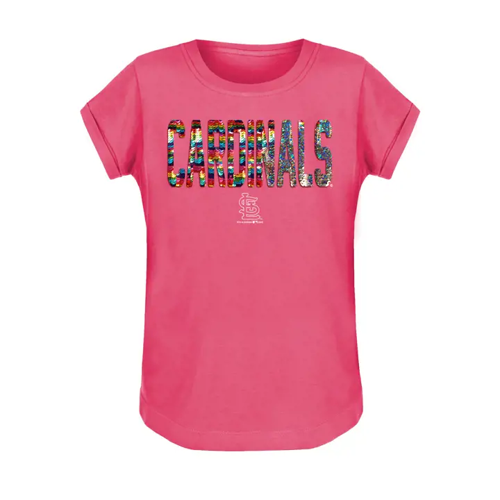 T-shirt à sequins réversibles St. Louis Cardinals MLB pour jeunes filles 20 P