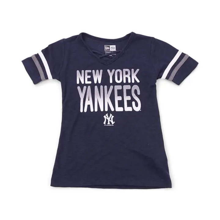 T-shirt court à paillettes pour jeunes filles des New York Yankees MLB 20 N