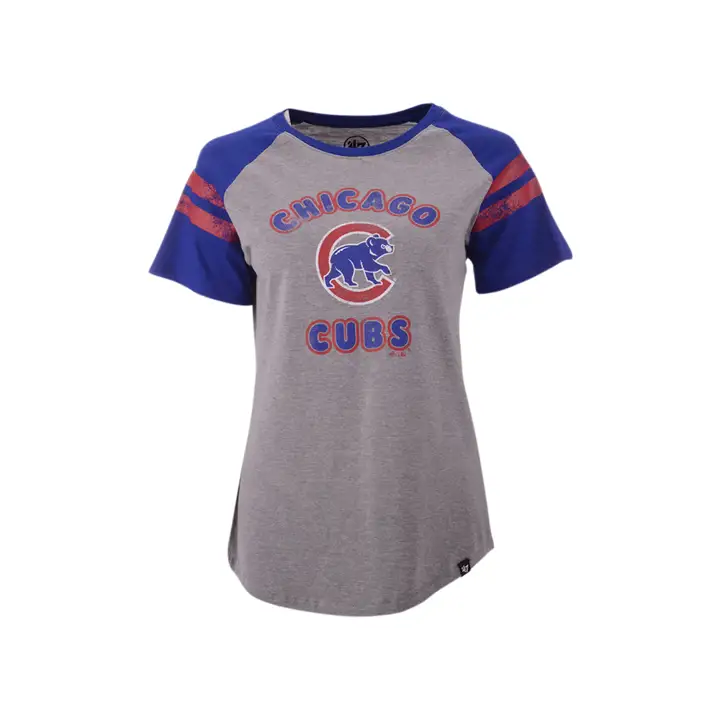 T-shirt Raglan Femme CHICAGO CUBS MLB Fly Out 20 GRIS/BLEU