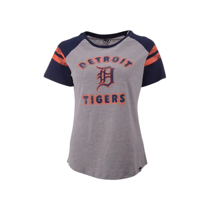 DETROIT TIGERS MLB T-shirt raglan femme Fly Out 20 GRIS/MARINE
