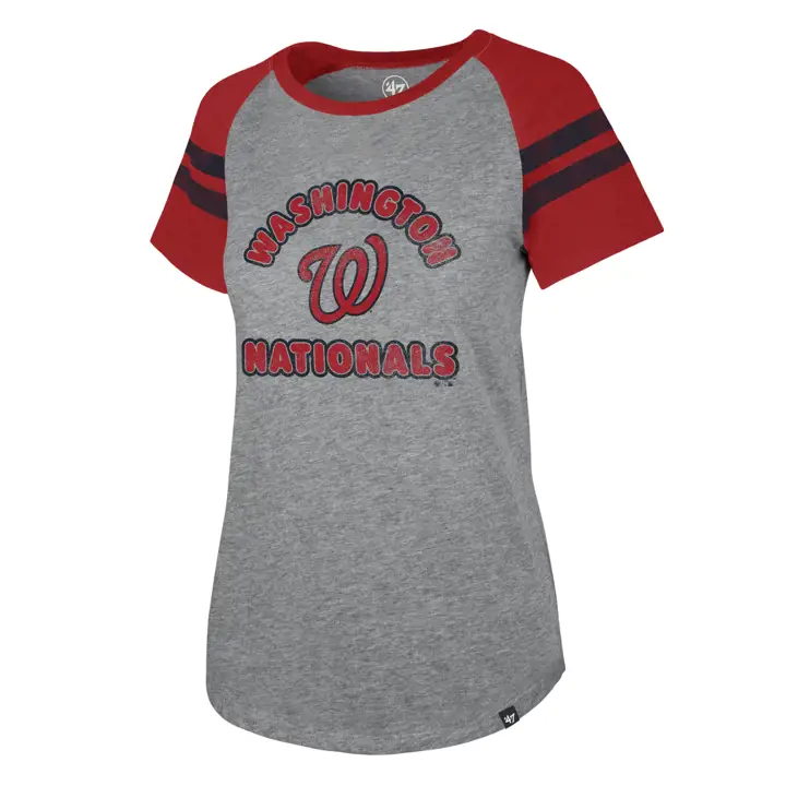 WASHINGTON NATIONALS MLB Tee Raglan Femme Fly Out 20 GRIS/R