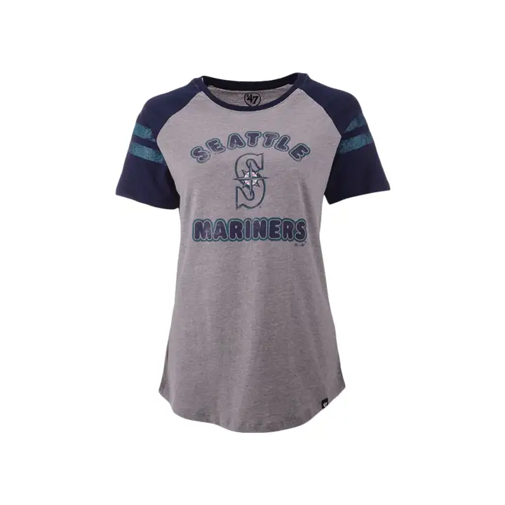 T-shirt raglan femme SEATTLE MARINERS MLB Fly Out 20 GRIS/MARINE
