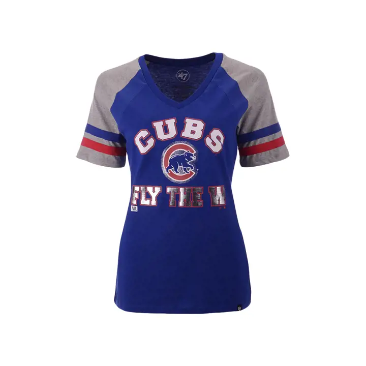 CHICAGO CUBS MLB T-shirt Pavillon Phrases Locales Femme 20 BLEU