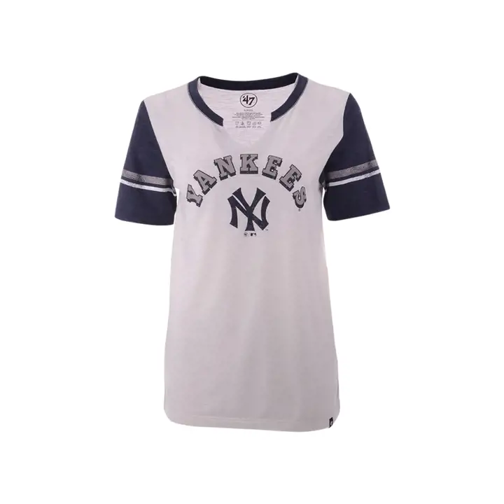 T-shirt encolure entaillée Femme NEW YORK YANKEES MLB Coop Match 20 BLA/MAR