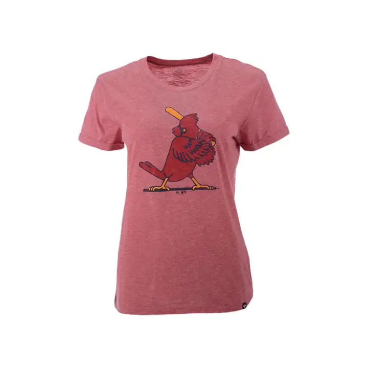 St. Louis Cardinals MLB - T-shirt Femme Mélangé Effet Rétro
