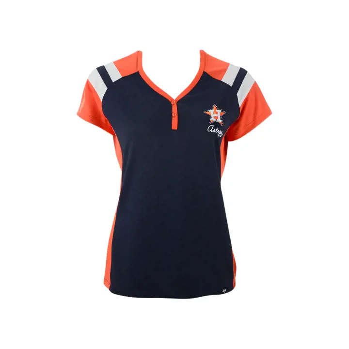 Houston Astros MLB T-shirt Henley Triple Play Femme 20 MARINE/ORG