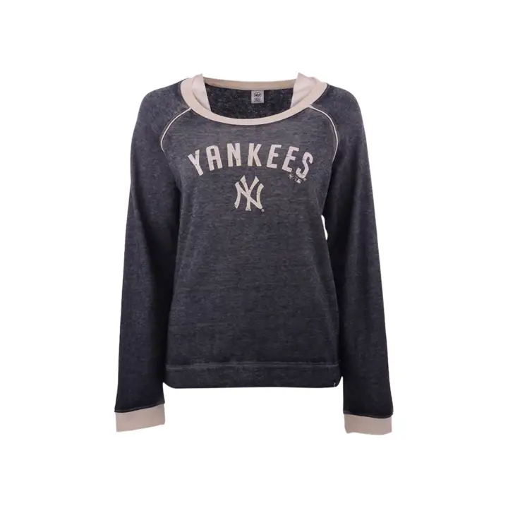 T-shirt New York Yankees MLB pour Femme, motif Fade Out, coupe Boyfriend, 20 coloris Bleu marine