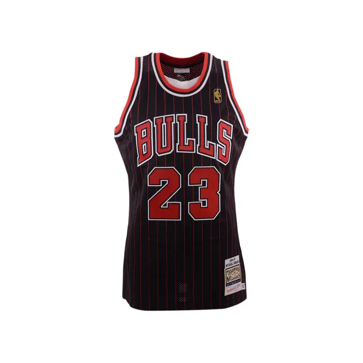 BULLS NBA M&N Maillot Authentique Michael Jordan NOIR