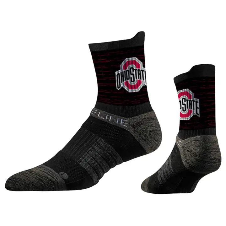 Ohio State Buckeyes NCAA Chaussettes mi-mollet confortables noires