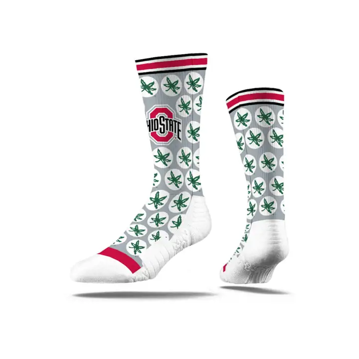 Ohio State Buckeyes NCAA Crew ultra doux entièrement sublimé blanc