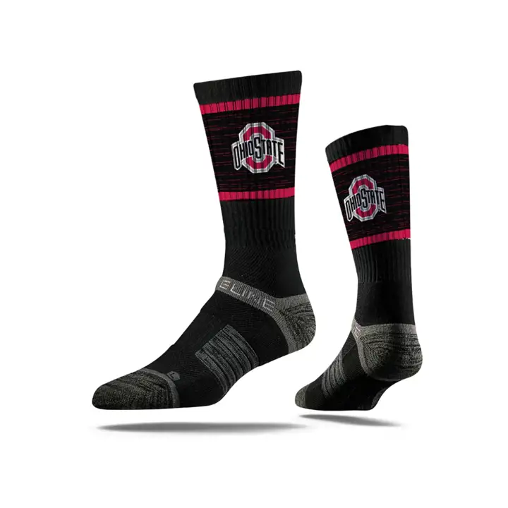 Chaussettes mi-mollet douillettes NCAA Ohio State Buckeyes noires