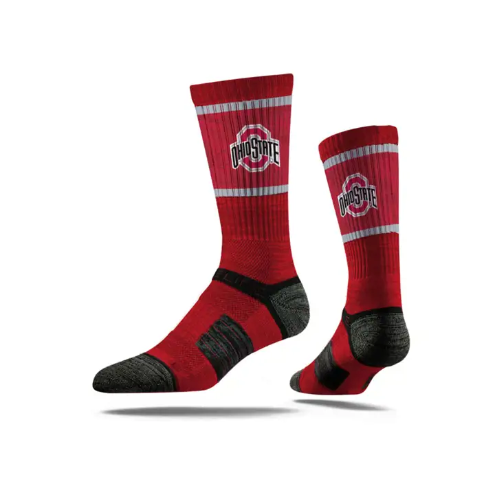 Chaussettes ras du cou Ohio State Buckeyes NCAA Comfy Calf Sub Crew rouges