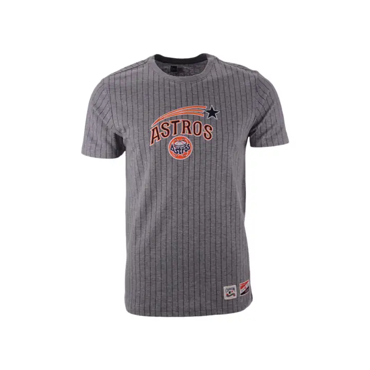 Haut ras du cou MLB Houston Astros NE Pinstripe Crew Top II gris