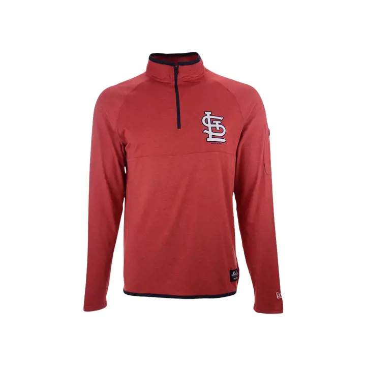 Haut zippé 1/4 St. Louis Cardinals MLB Brushback rouge