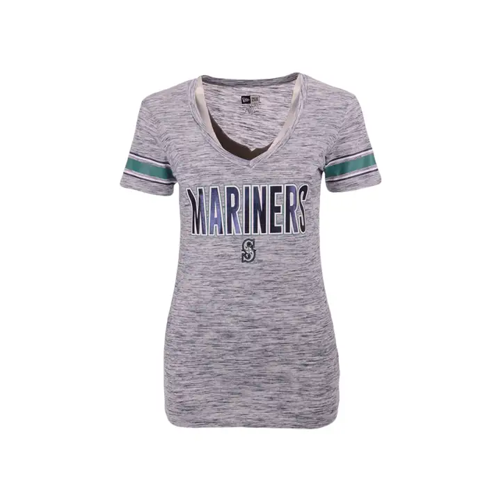 T-shirt Seattle Mariners MLB pour femme, motif tacheté, 20 coloris marine