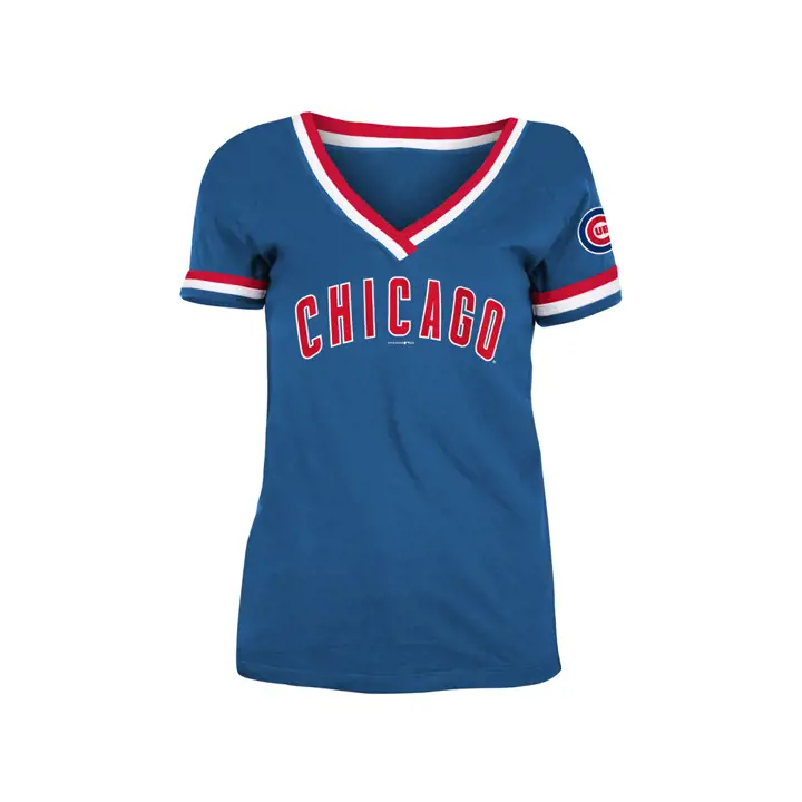 T-shirt Femme Chicago Cubs MLB à liseré contrastant 20 RBL/WHT/RED