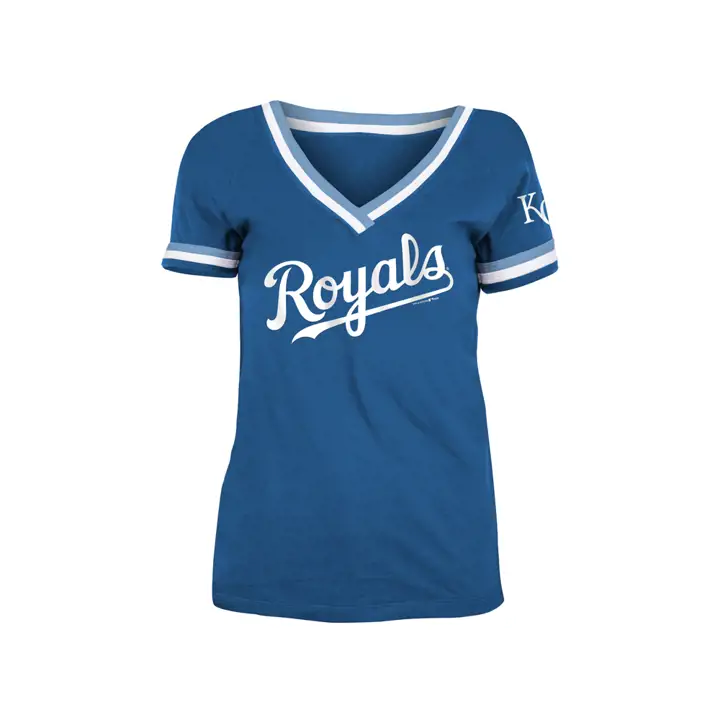 T-shirt femme Kansas City Royals MLB à liseré contrastant 20 RBL/W