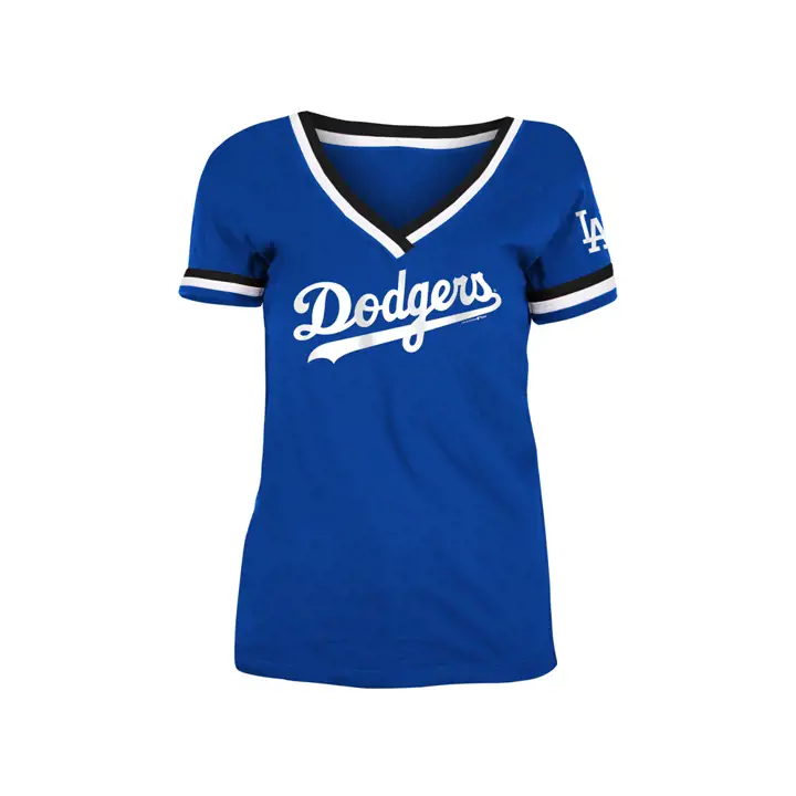 T-shirt Los Angeles Dodgers MLB pour femme à liseré contrastant 20 RBL/