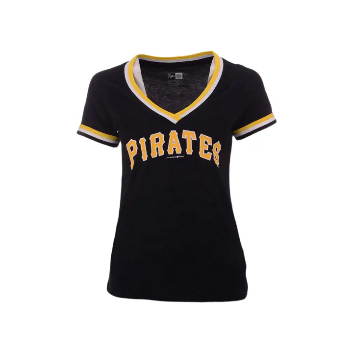 T-shirt contrastant pour femme MLB Pittsburgh Pirates 20 BLK/W