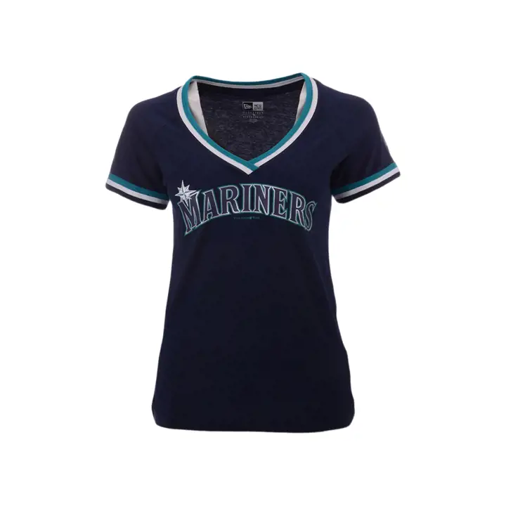 T-shirt femme MLB Seattle Mariners Contrast Binding 20 MARINE/BLANC