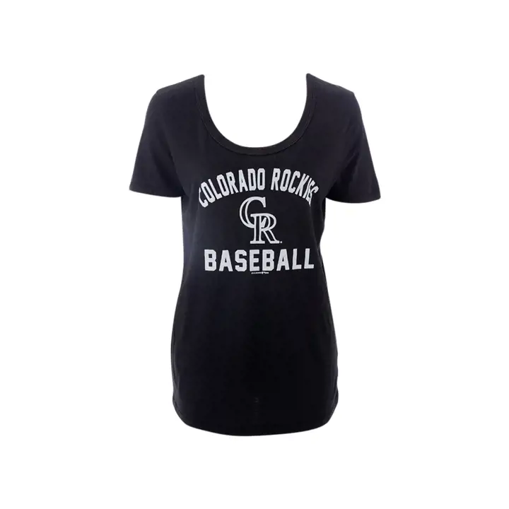 T-shirt Vintage Femme Manches Courtes Colorado Rockies MLB 20 VIOLET