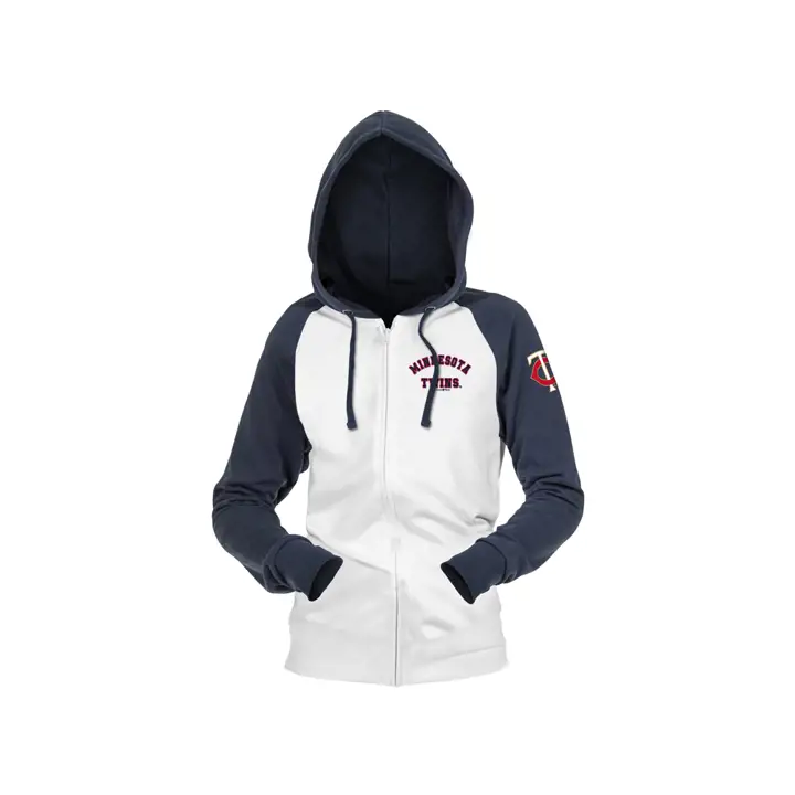 Sweat à capuche zippé contrastant Minnesota Twins MLB Femme 20 BLANC/MA