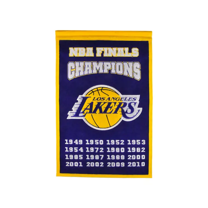 Los Angeles Lakers Champions Banner 14x22 ast