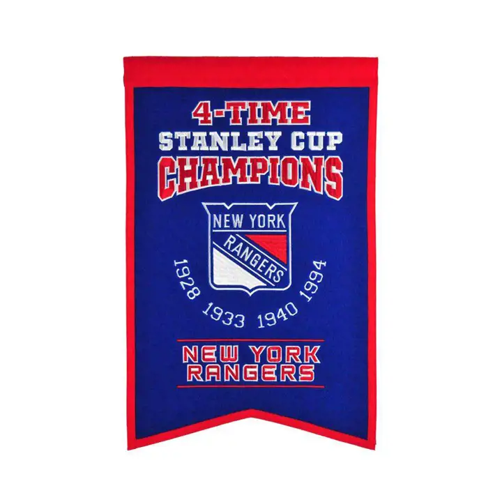 Bannière des Champions des Rangers de New York 14x22 ast