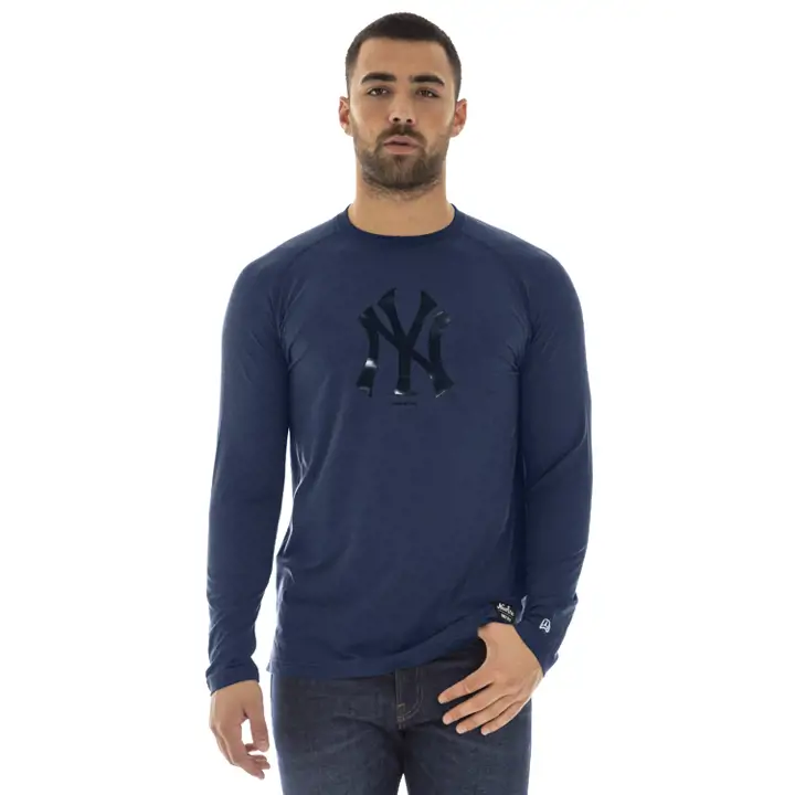 T-shirt raglan manches longues MLB Silitone New York Yankees marine