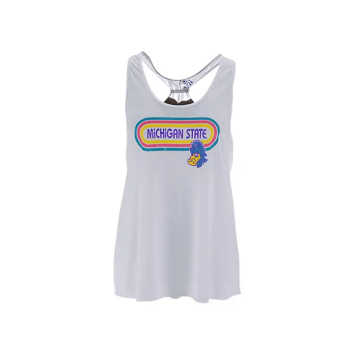 Débardeur néon femme Michigan State Spartans NCAA Wht