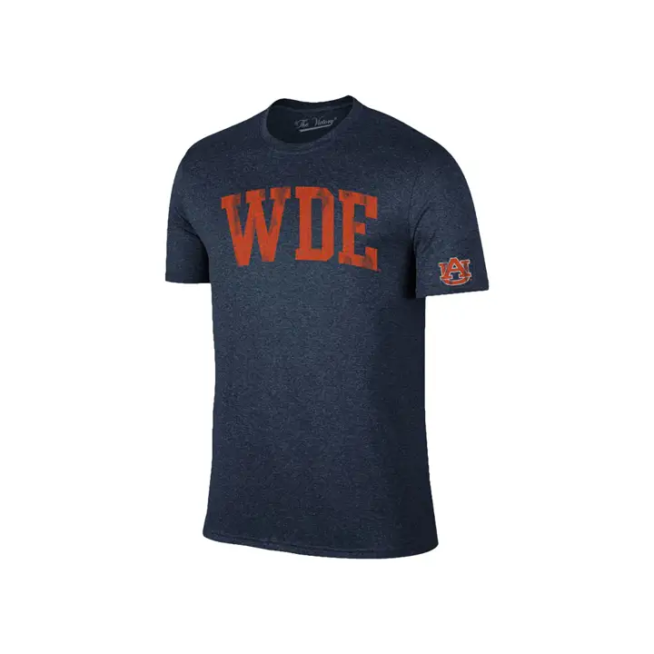 T-shirt en mélange double avec arche surdimensionnée NCAA Auburn Tigers bleu marine