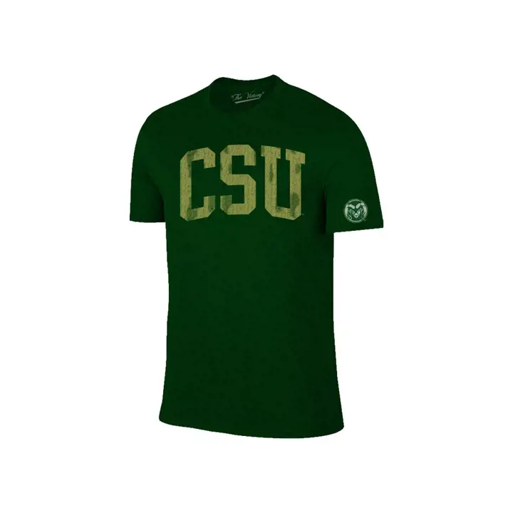 T-shirt double mélange Colorado State Rams NCAA surdimensionné à motif de voute