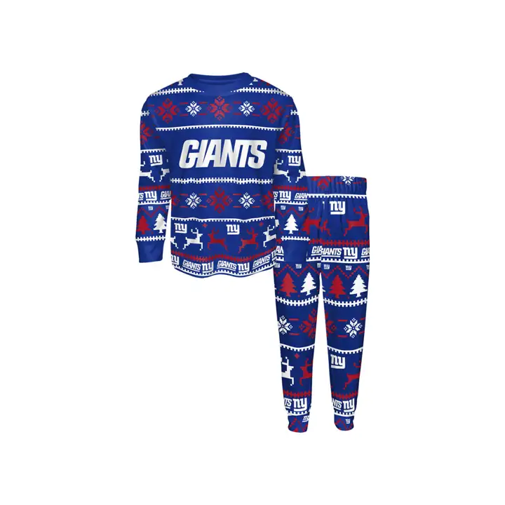 Ensemble de pyjama de Noël Wordmark NFL Youth New York Giants RBL/RE