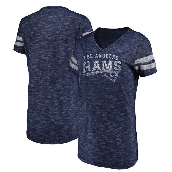 TEE COL EN V CROISÉ LOS ANGELES RAMS Rayures Croisées AST