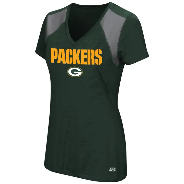 GREEN BAY PACKERS T-SHIRT COL V-Linear Leap V AST