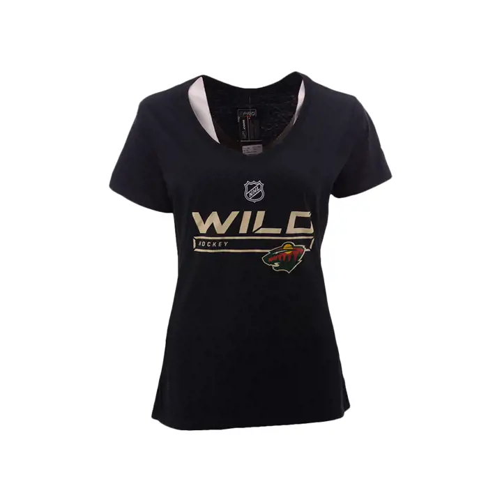 MINNESOTA WILD T-SHIRT COL V F/M-Authentic Pro Prime AST