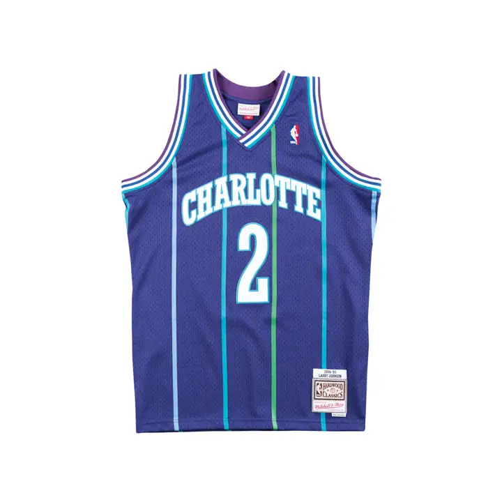 Maillot NBA Swingman M&N Hornets Larry Johnson VIO