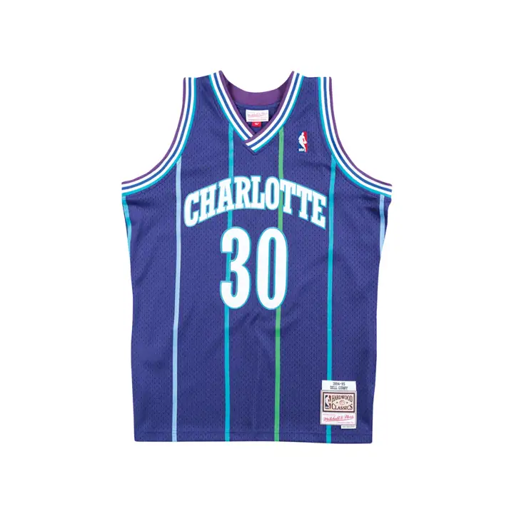 Maillot NBA M&N Swingman Hornets Dell Curry VIOLET