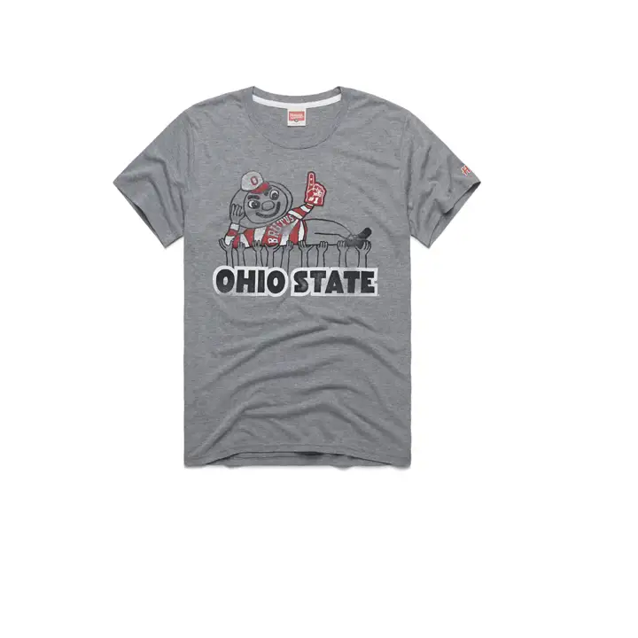 T-shirt mascotte Homage NCAA Ohio State Buckeyes gris