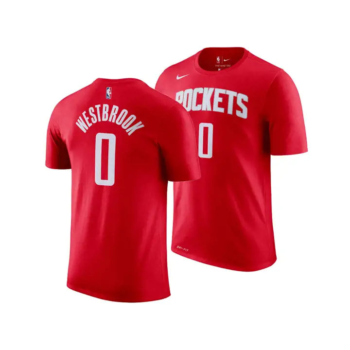 T-SHIRT JOUEUR EMBLÉMATIQUE NBA ROCKETS Russell Westbrook rouge