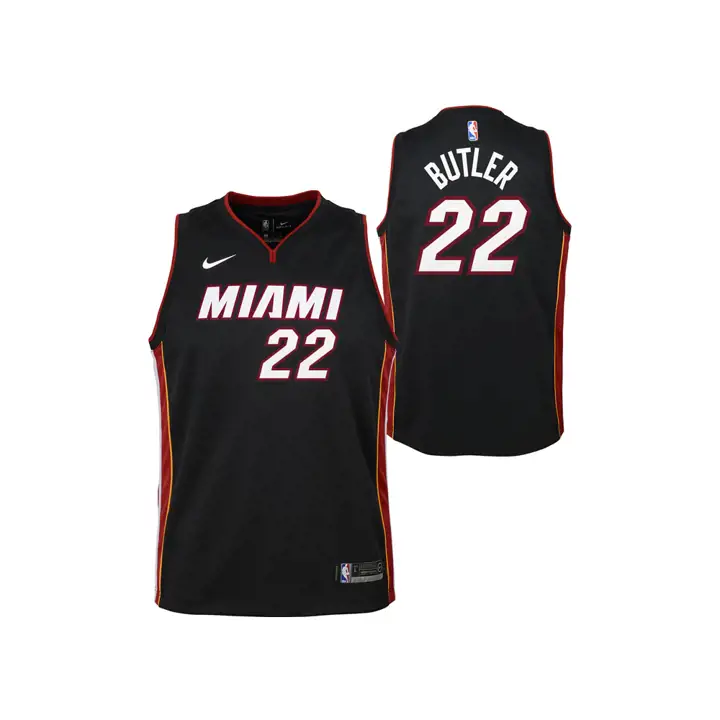 Maillot Swingman Miami Heat NBA Jeunesse Icône Jimmy Butler Noir