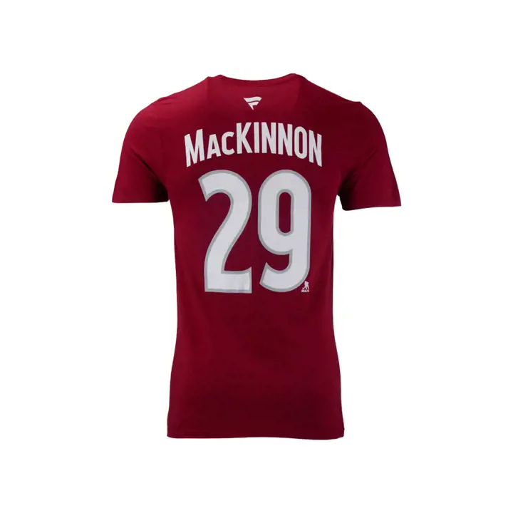 AVALANCHE NHL Tee authentique Stack N&N Nathan MacKinnon BOURGOGNE