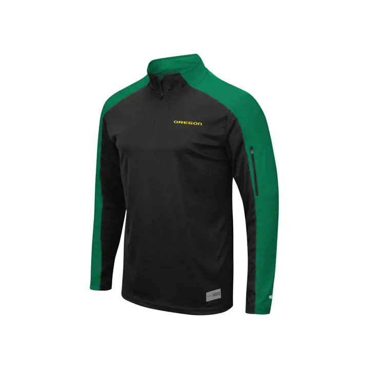 Oregon Ducks NCAA Apu Promo 1/4 Zip 19 noir/vert