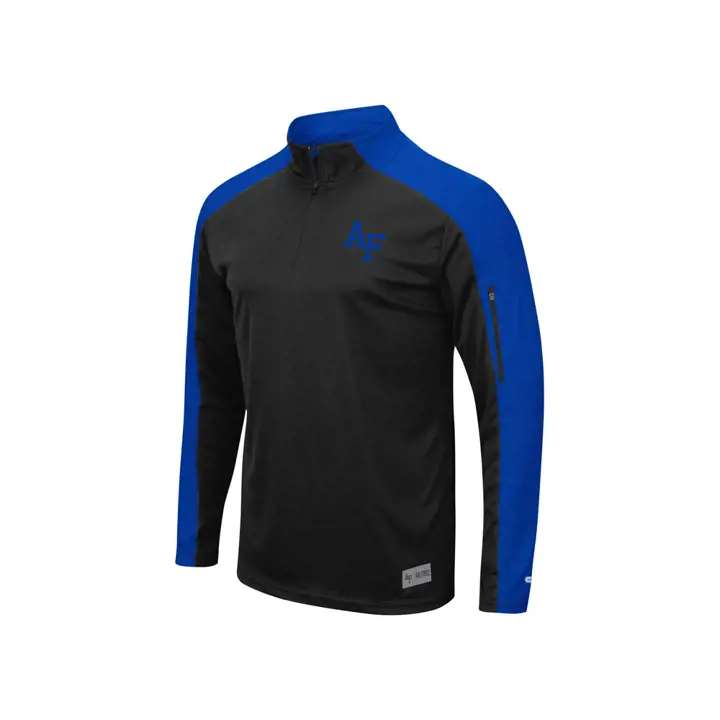 Air Force Falcons NCAA Apu Promo 1/4 Zip 19 noir/bleu roi