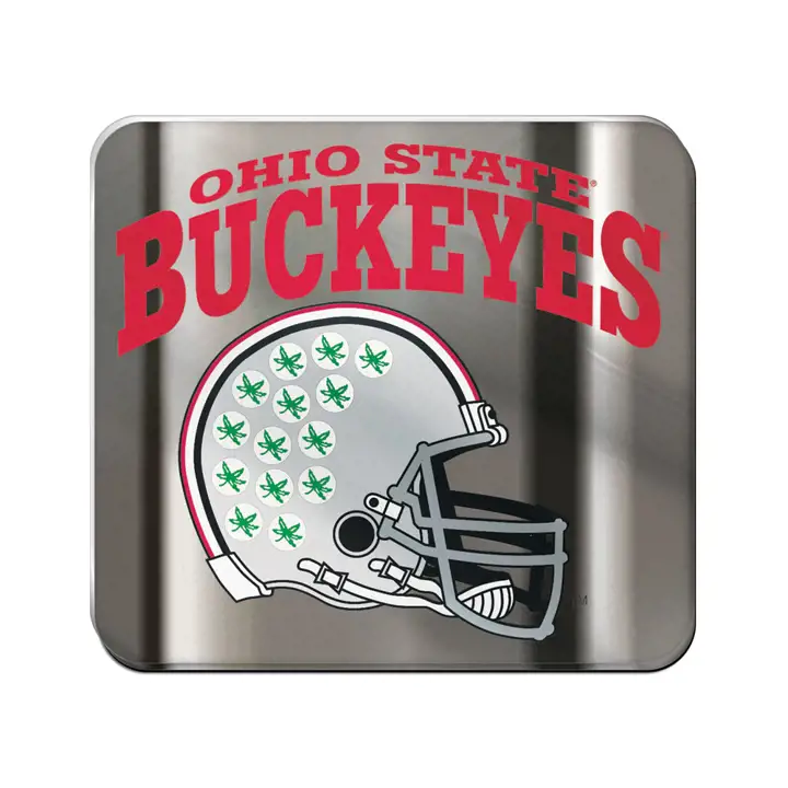 Emblème en acrylique des Ohio State Buckeyes - Casque Buckeye rouge/blanc