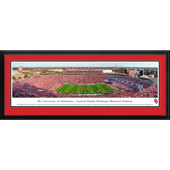 Oklahoma Sooners - Panorama encadré de luxe V AST