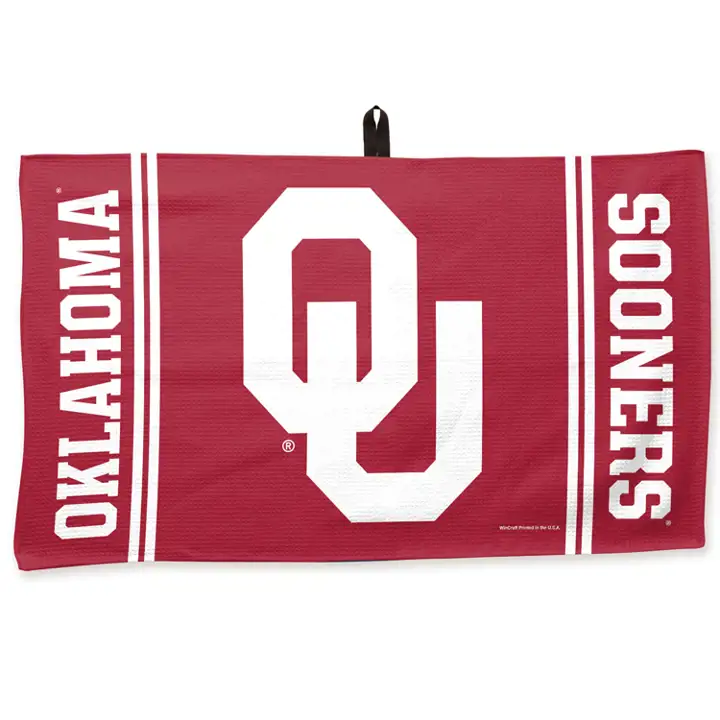 "Serviette gaufrée Oklahoma Sooners 14"x24" ast"