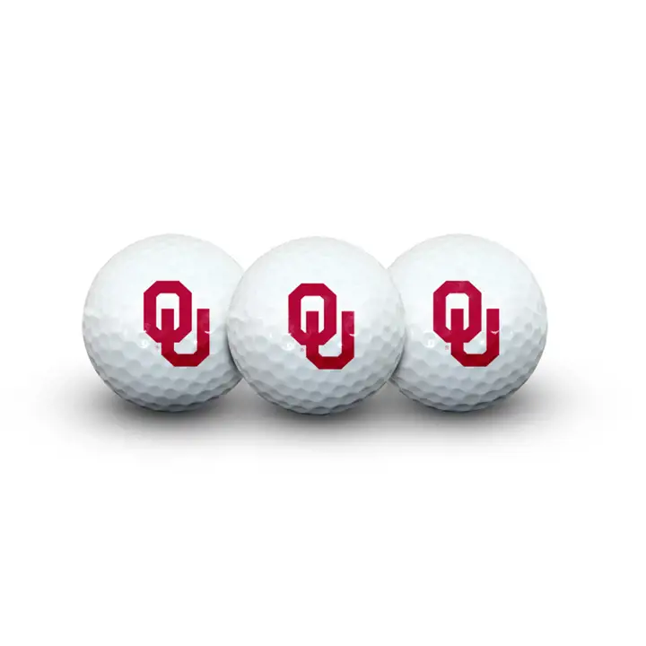 Balle de golf Oklahoma Sooners (paq. de 3) - clapet assorti