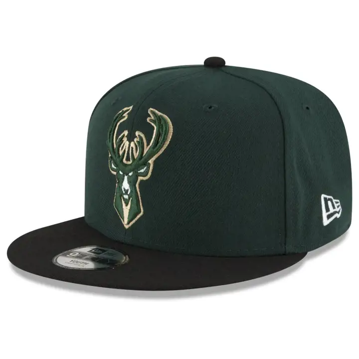 Casquette Enfant Milwaukee Bucks NBA BASIC 9FIFTY Verte et Noire
